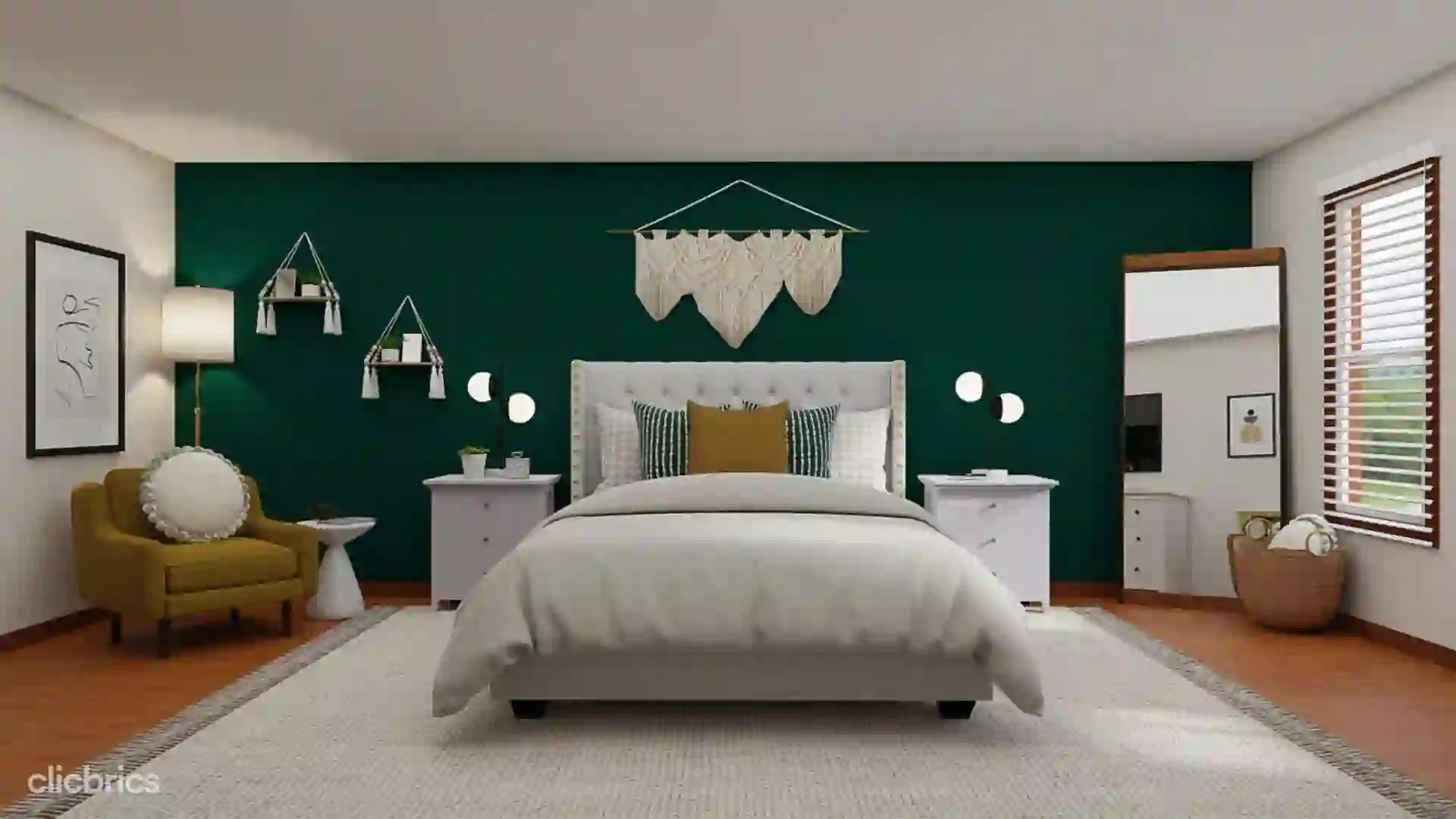 bedroom colour combination